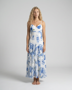 EVIE | Floral Ruffle Sleeveless Maxi Dress