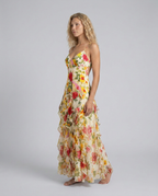 EVIE | Floral Ruffle Sleeveless Maxi Dress