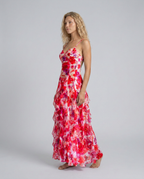 EVIE | Floral Ruffle Sleeveless Maxi Dress