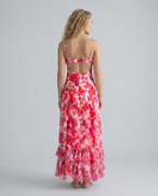 EVIE | Floral Ruffle Sleeveless Maxi Dress