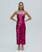 EVIE | Sequin Bodycon Midi Dress