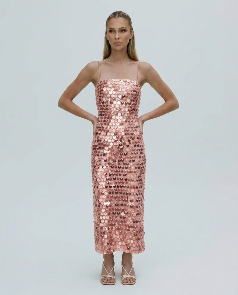 EVIE | Sequin Bodycon Midi Dress