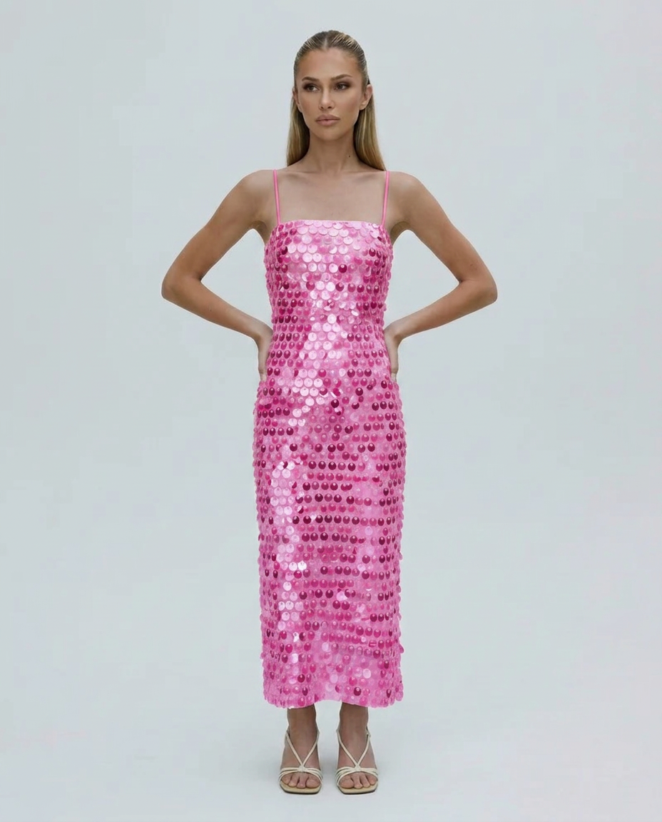EVIE | Sequin Bodycon Midi Dress