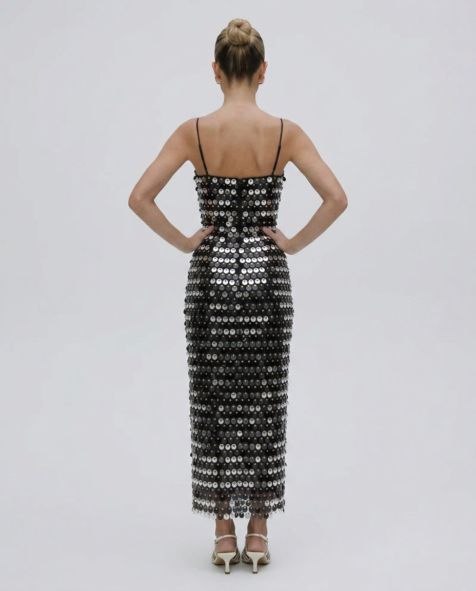 EVIE | Sequin Bodycon Midi Dress