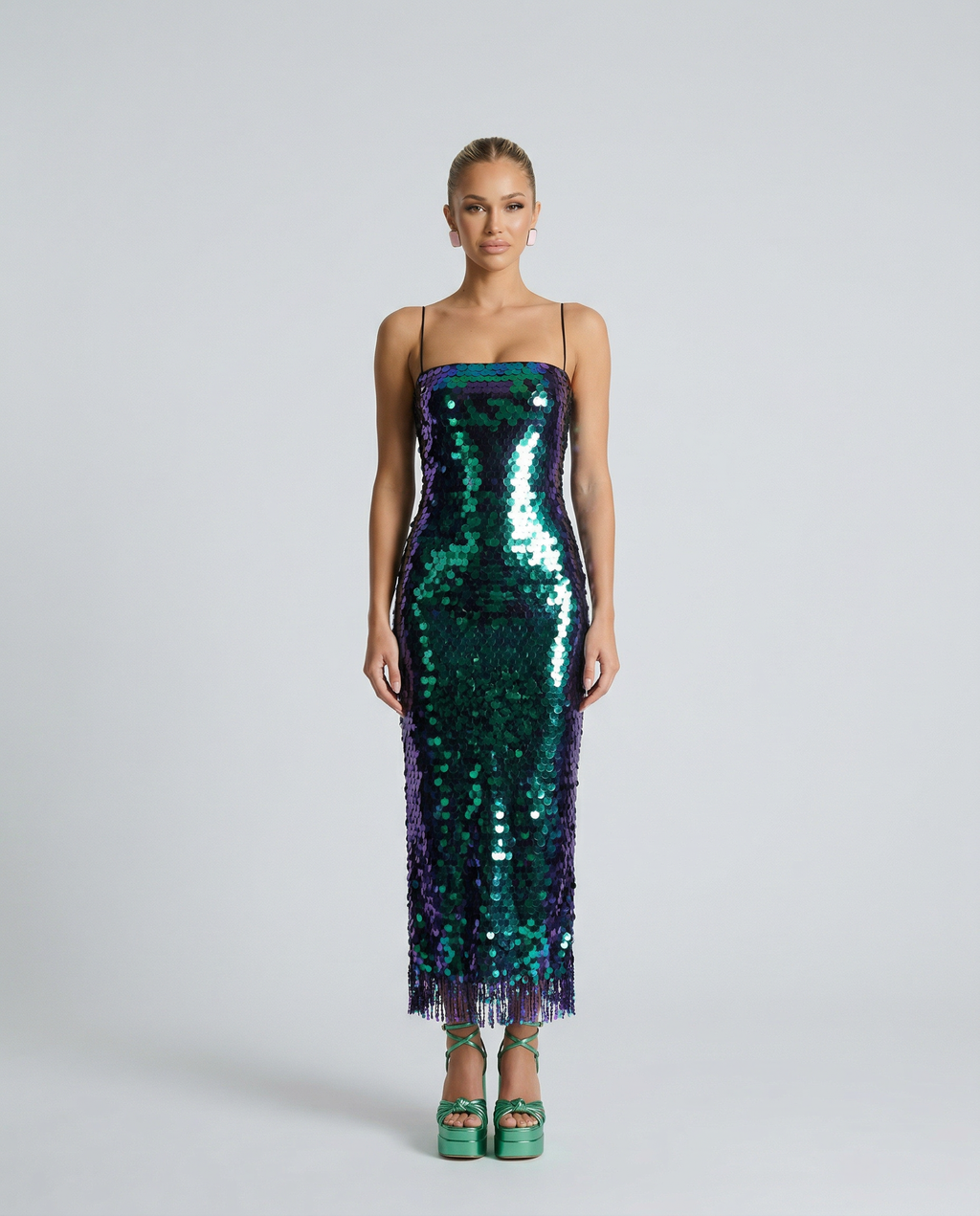 EVIE | Sequin Bodycon Midi Dress