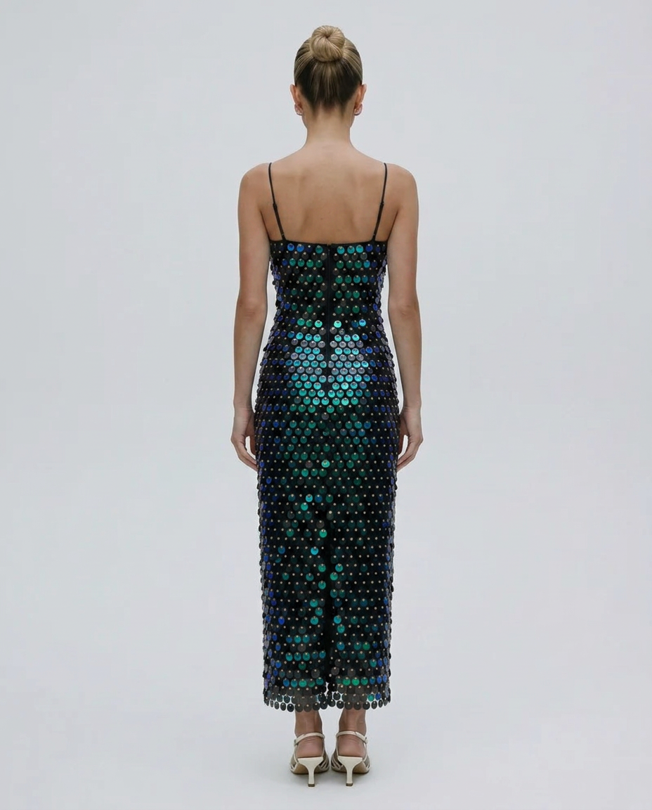 EVIE | Sequin Bodycon Midi Dress