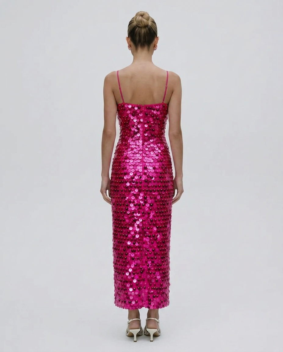 EVIE | Sequin Bodycon Midi Dress