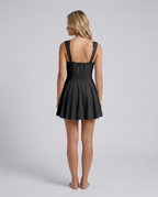 EVIE | Corset Waist Flared Skirt Mini Dress