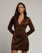 EVIE | Long Sleeve Wrap Mini Dress