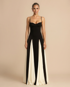 EVIE | Contrast Panel Sleeveless Maxi Dress