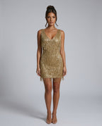 EVIE | Sequin Tiered Fringe Sleeveless Mini Dress