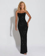 EVIE | Lace Trim Sleeveless Maxi Dress