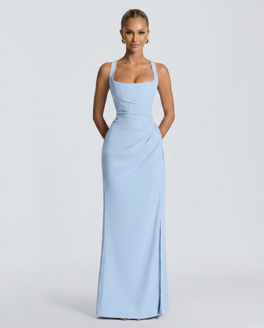 EVIE | Strapless Tiered Maxi Dress