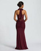 EVIE | Halter Neck Backless Maxi Dress