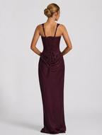 EVIE | Corset Draped Skirt Maxi Dress