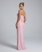 EVIE | Sequin Tie-Up Sleeveless Maxi Dress