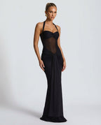 EVIE | Halter Neck Backless Maxi Dress