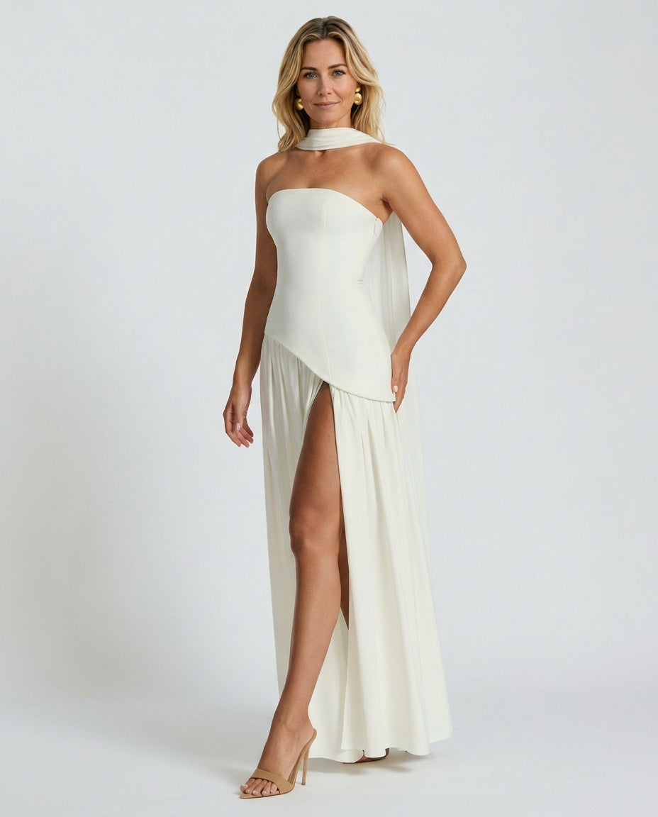 EVIE | Wrap Tie Waist Sleeveless Maxi Dress