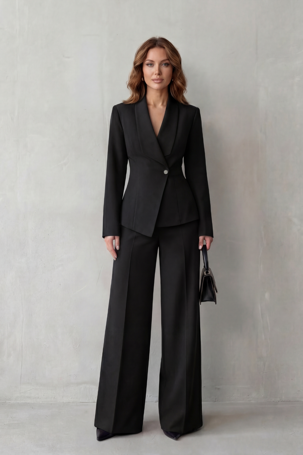 EVIE | Sculpted Waist Long Sleeve Tailored Suit Set