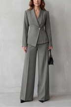 EVIE | Sculpted Waist Long Sleeve Tailored Suit Set
