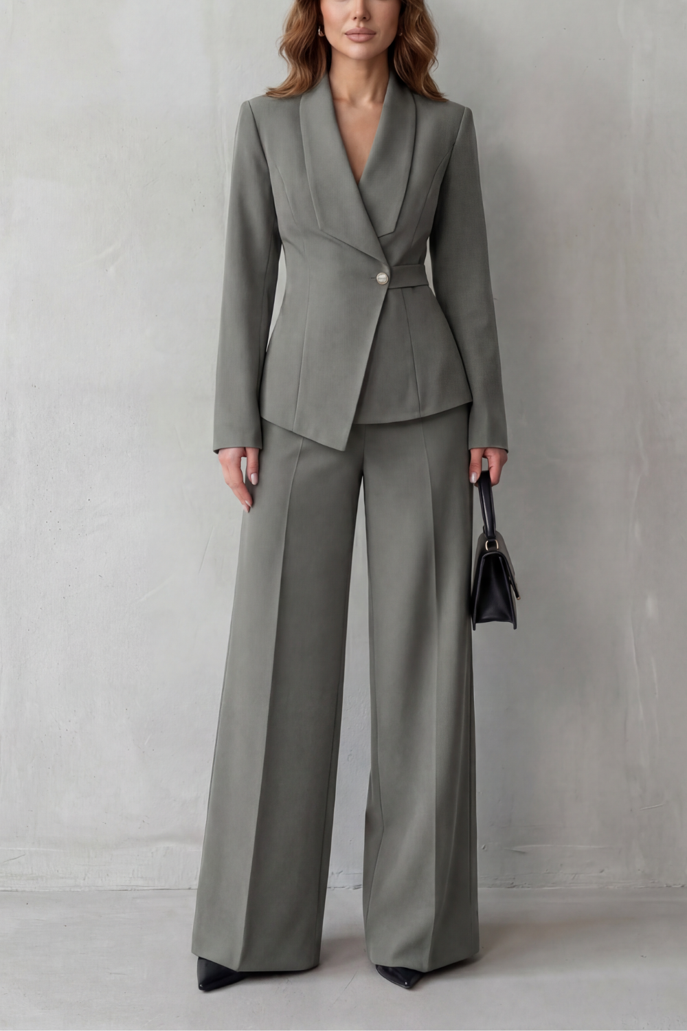 EVIE | Sculpted Waist Long Sleeve Tailored Suit Set