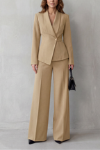 EVIE | Sculpted Waist Long Sleeve Tailored Suit Set