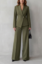 EVIE | Sculpted Waist Long Sleeve Tailored Suit Set