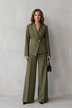 EVIE | Sculpted Waist Long Sleeve Tailored Suit Set