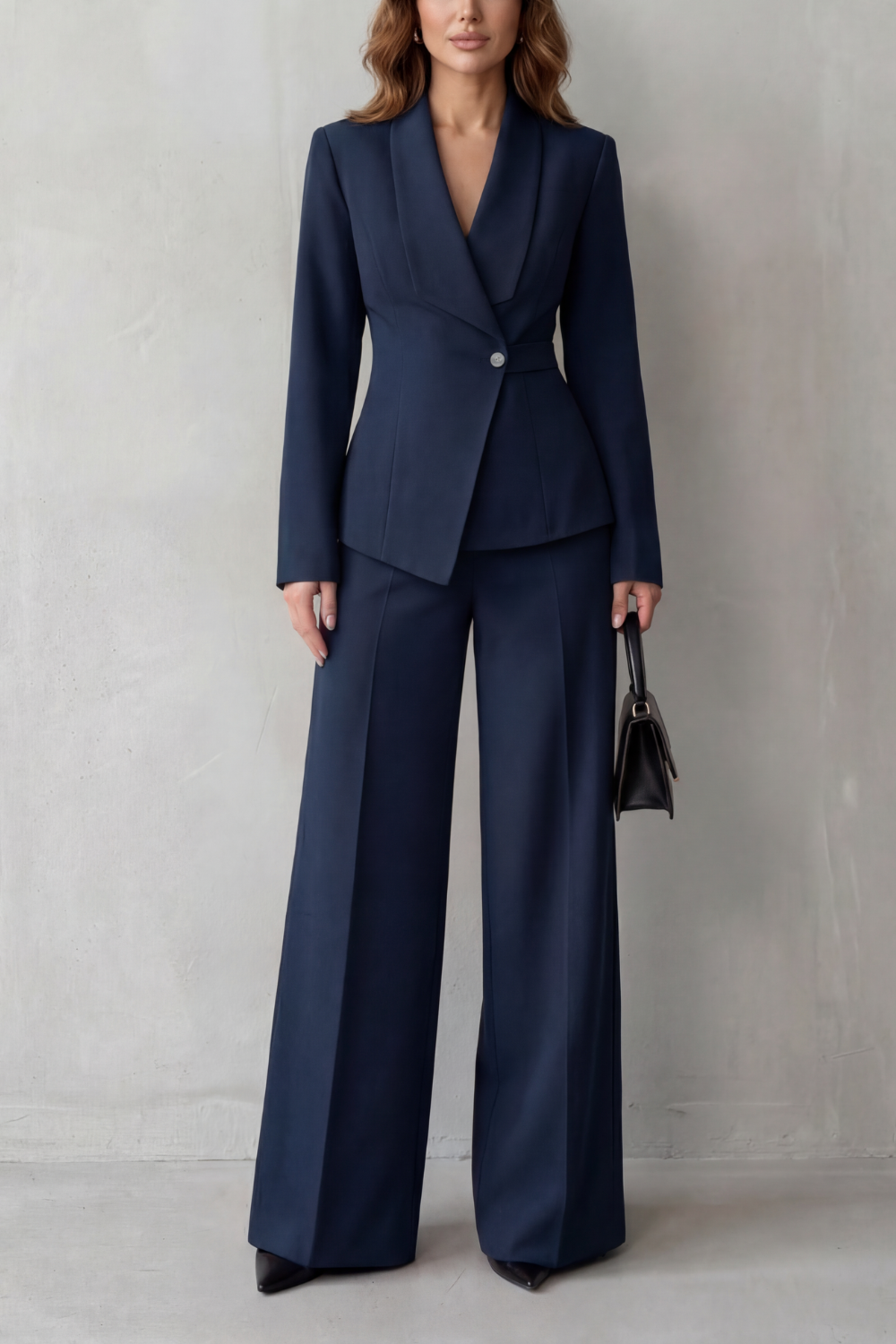 EVIE | Sculpted Waist Long Sleeve Tailored Suit Set