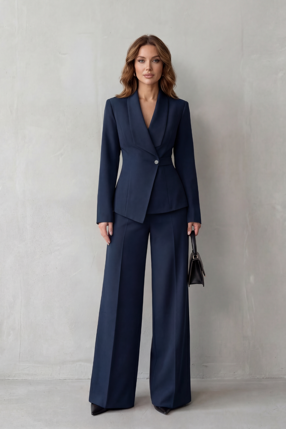 EVIE | Sculpted Waist Long Sleeve Tailored Suit Set