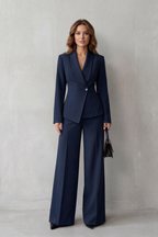 EVIE | Sculpted Waist Long Sleeve Tailored Suit Set