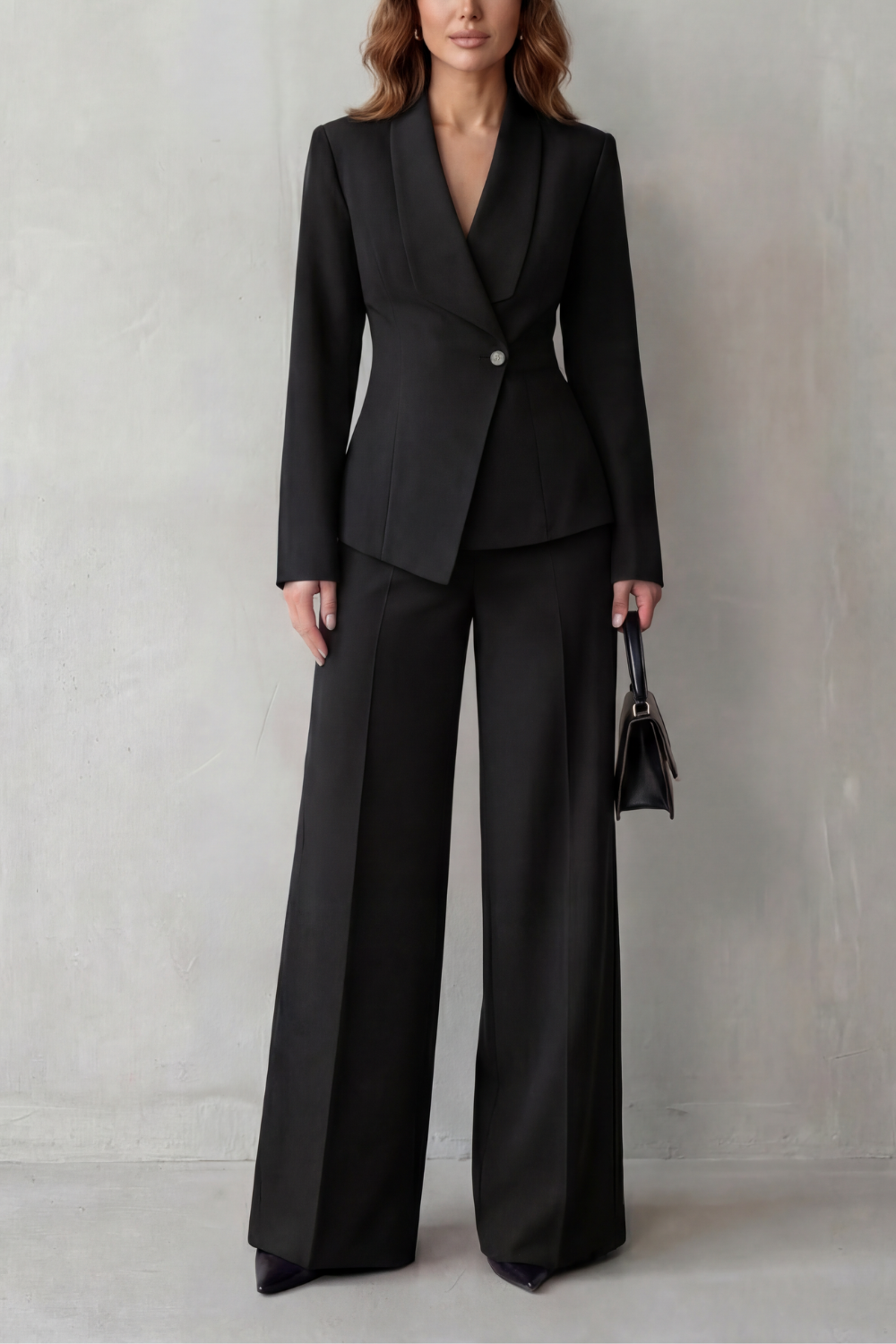 EVIE | Sculpted Waist Long Sleeve Tailored Suit Set
