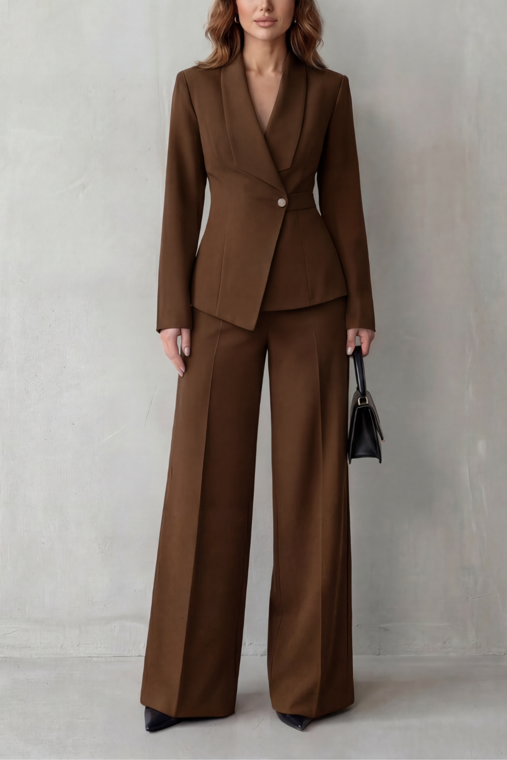 EVIE | Sculpted Waist Long Sleeve Tailored Suit Set