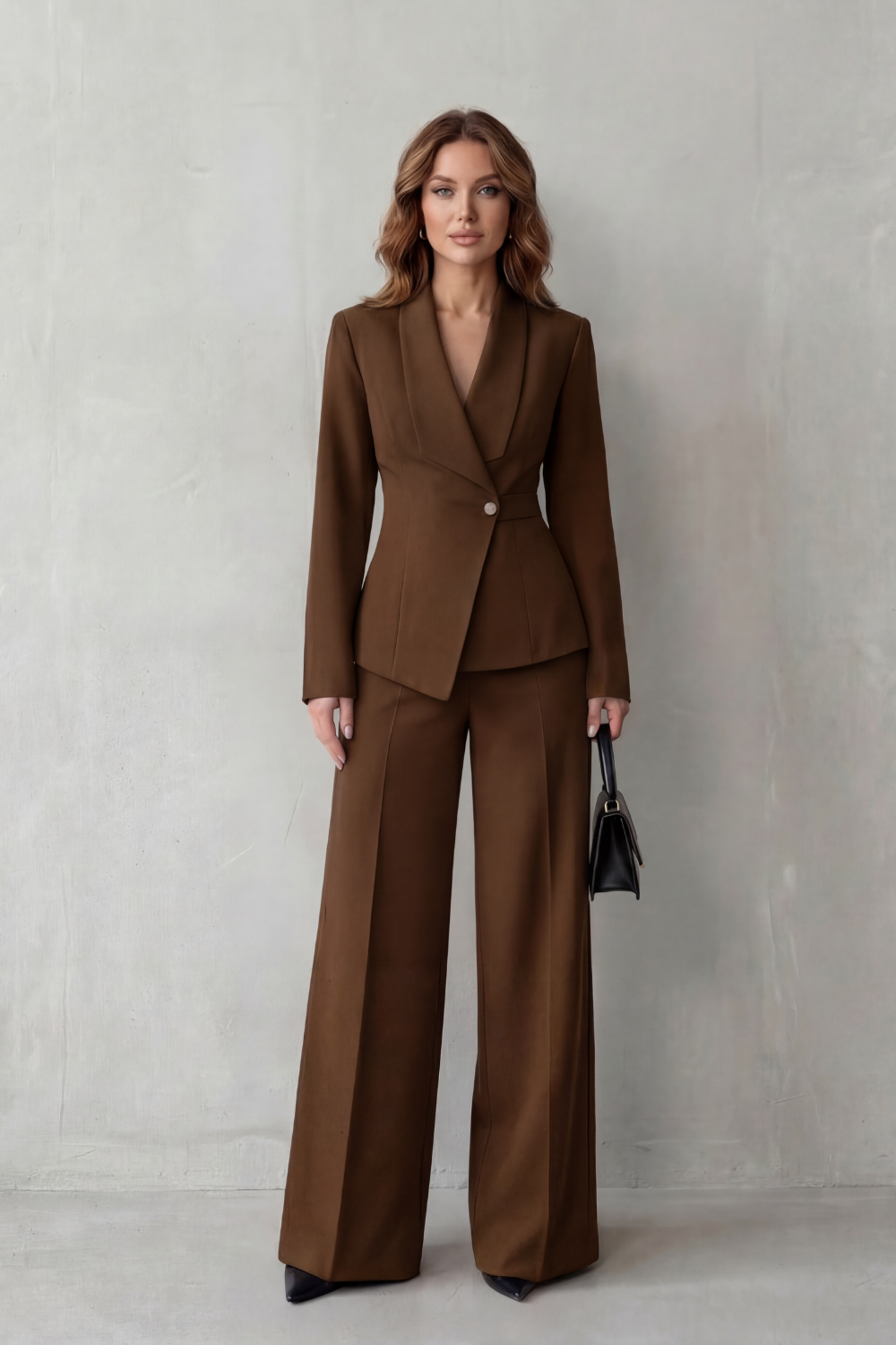 EVIE | Sculpted Waist Long Sleeve Tailored Suit Set