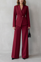 EVIE | Sculpted Waist Long Sleeve Tailored Suit Set