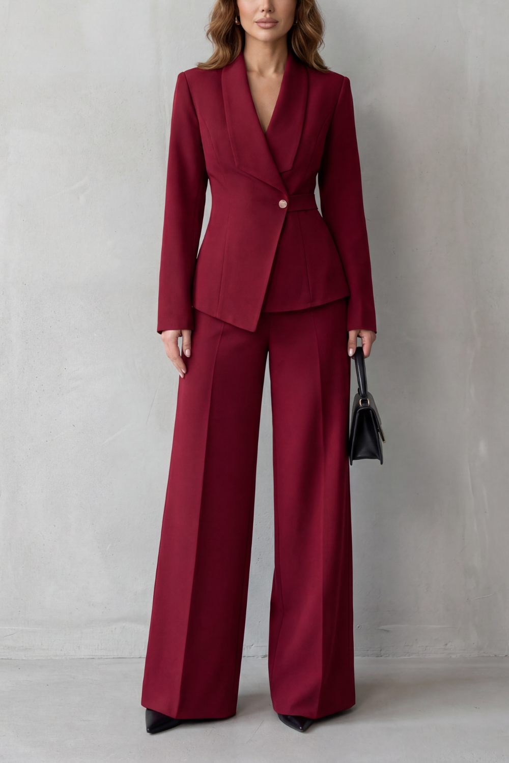 EVIE | Sculpted Waist Long Sleeve Tailored Suit Set