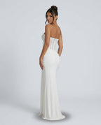 EVIE | Off Shoulder Strapless Formal Maxi Dress