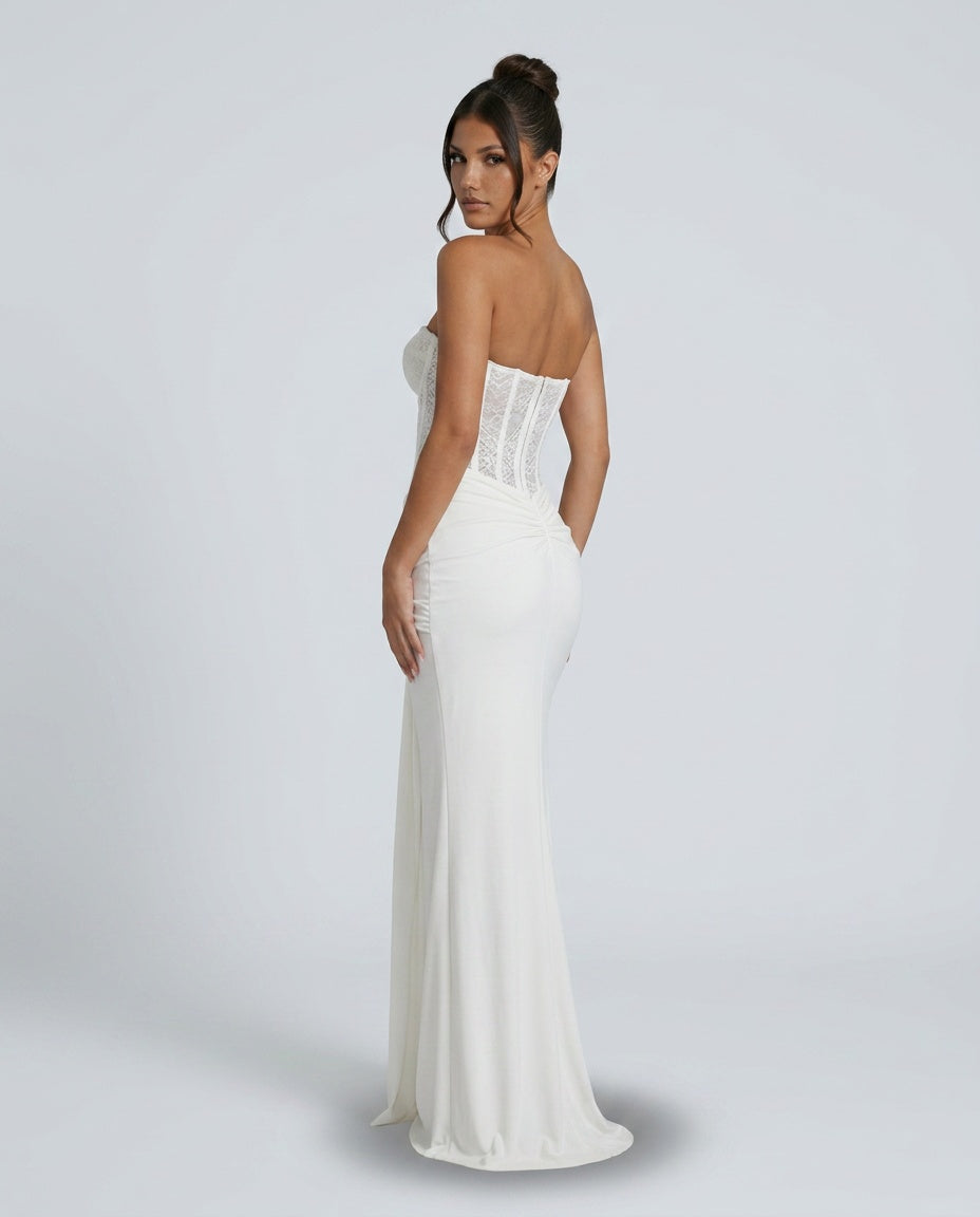 EVIE | Off Shoulder Strapless Formal Maxi Dress