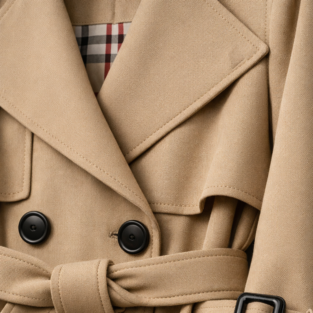 EVIE | Belted Tailored Long Trench Coat