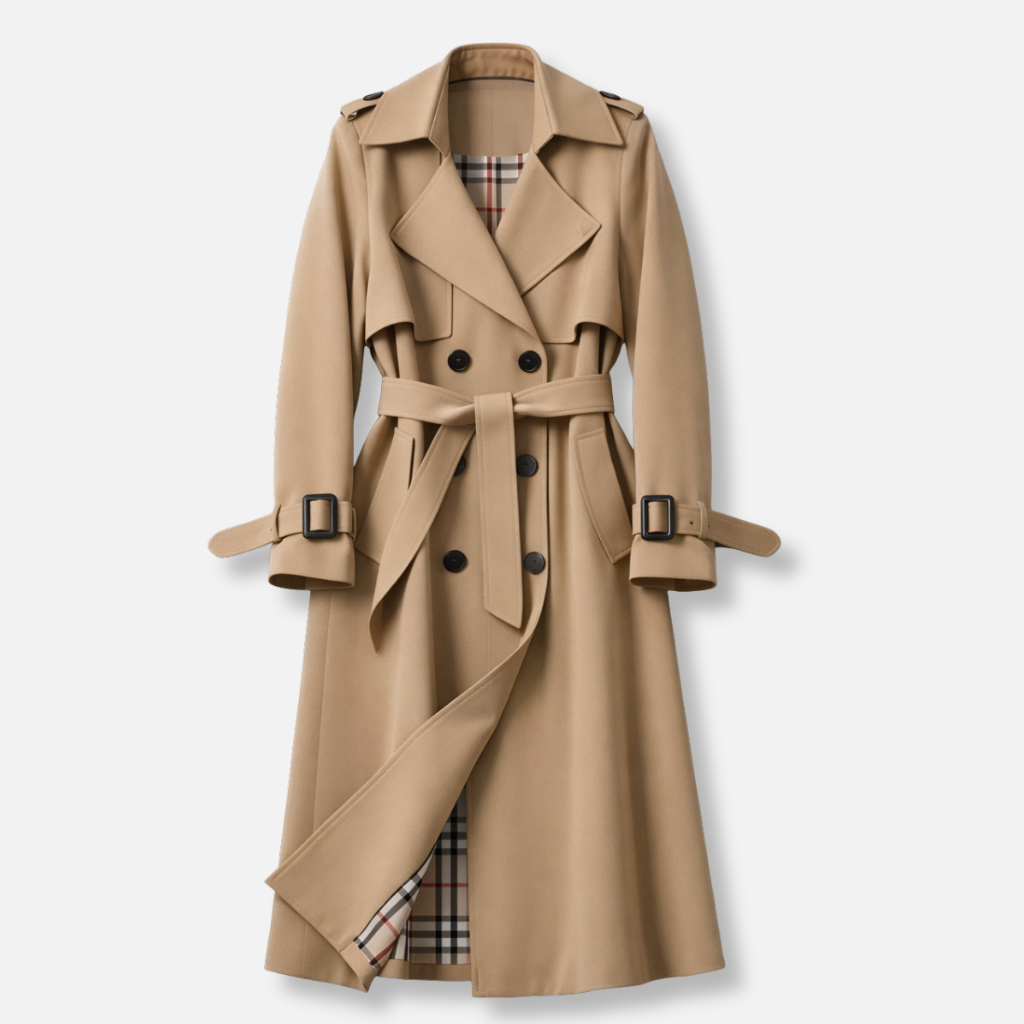 EVIE | Belted Tailored Long Trench Coat
