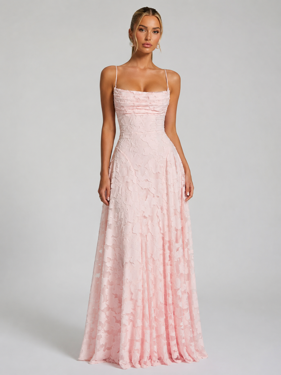 EVIE | Floral Sculpted Sleeveless Maxi Dress