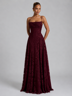 EVIE | Floral Sculpted Sleeveless Maxi Dress