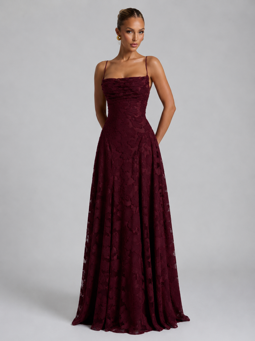 EVIE | Floral Sculpted Sleeveless Maxi Dress