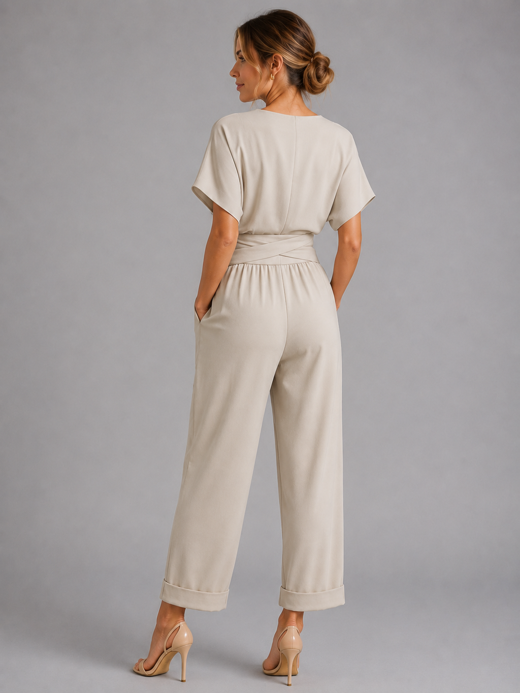 EVIE | Wrap Front Sleeveless Cropped Co-Ord Set