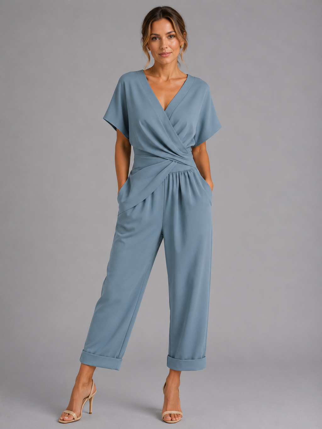 EVIE | Wrap Front Sleeveless Cropped Co-Ord Set