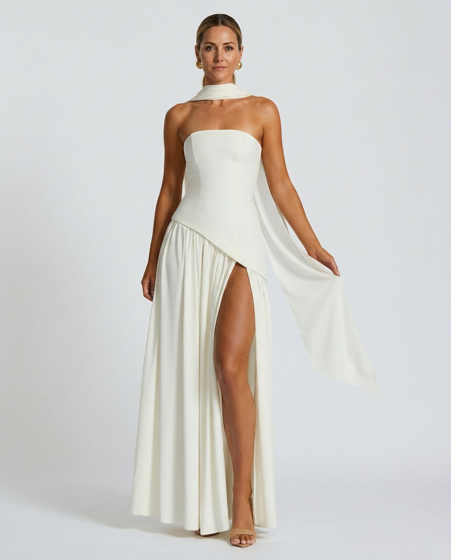 EVIE | Wrap Tie Waist Sleeveless Maxi Dress