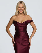 EVIE | Corset Strapless Sweetheart Maxi Dress