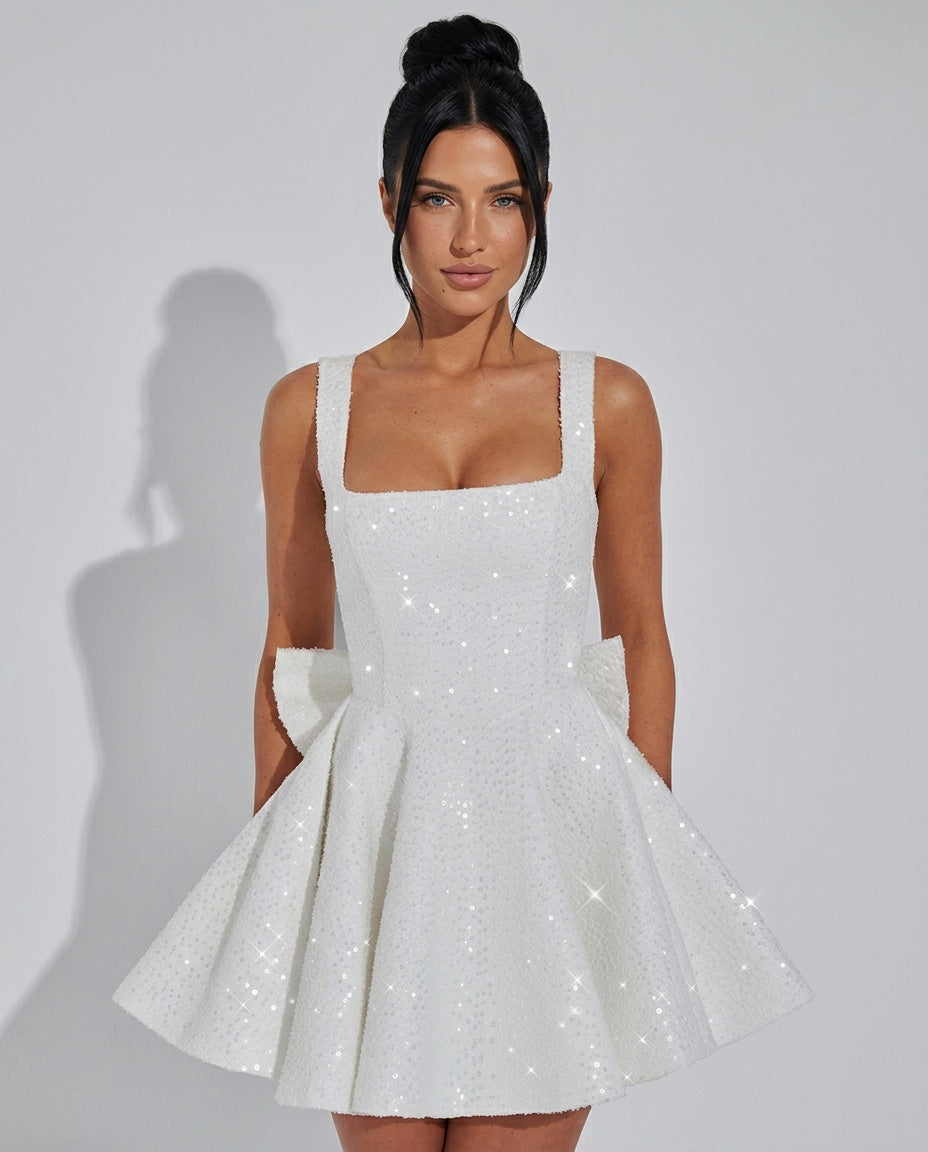 EVIE | Off Shoulder Ruffle Mini Dress