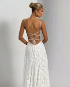 EVIE | Corset Lace-Up Back Maxi Dress