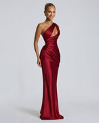 EVIE | Satin Cowl Neck Sleeveless Maxi Dress